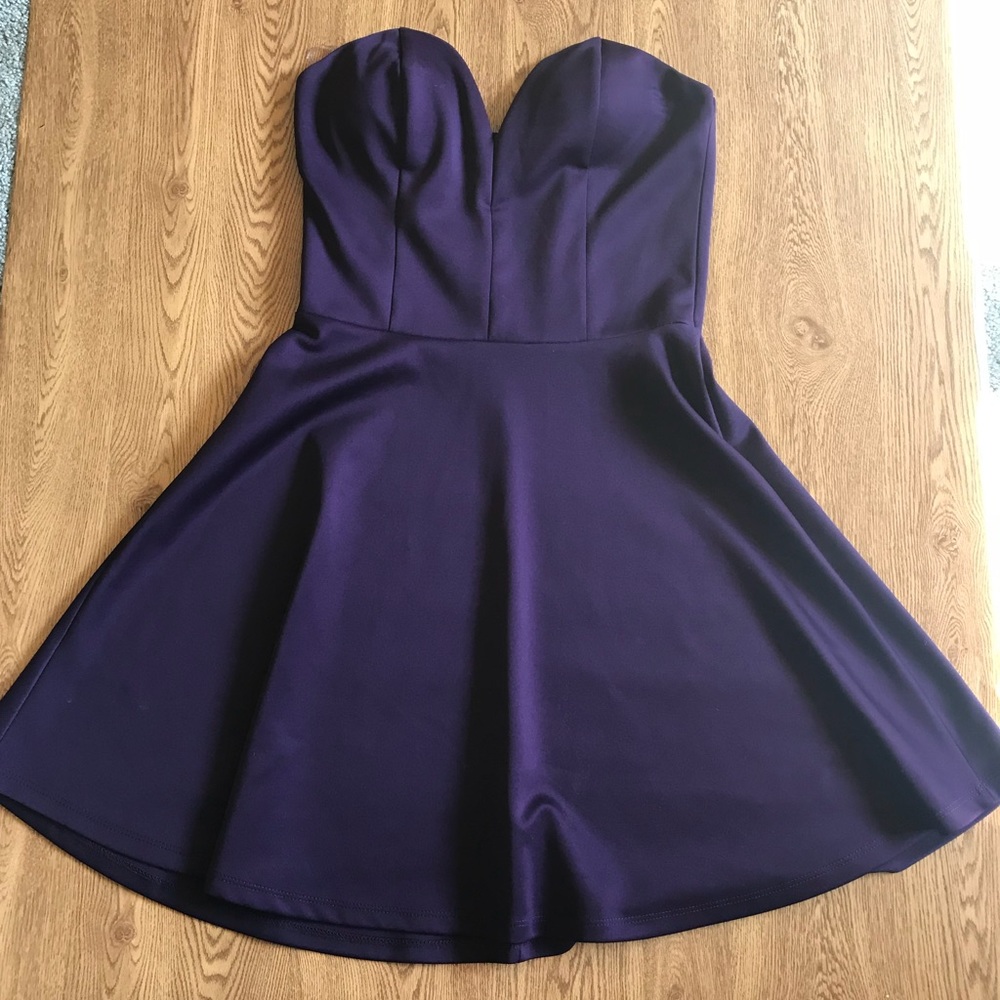 Charlotte Russe strapless plum dress